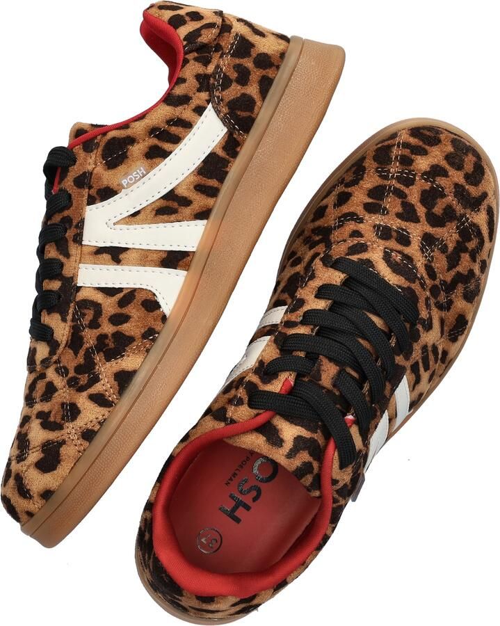 POSH by Poelman Sneakers laag 'Kaia' bruin donkerbruin zwart wit - Foto 8