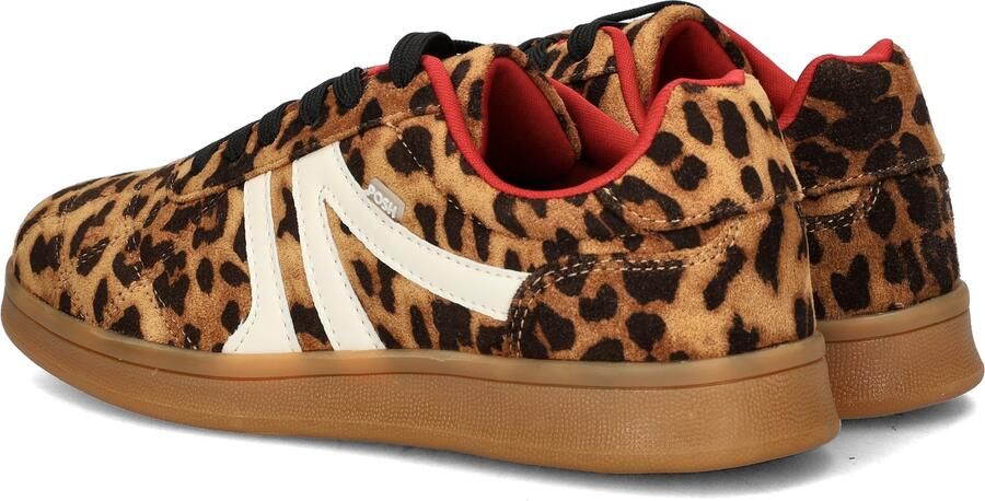 POSH by Poelman Sneakers laag 'Kaia' bruin donkerbruin zwart wit - Foto 5