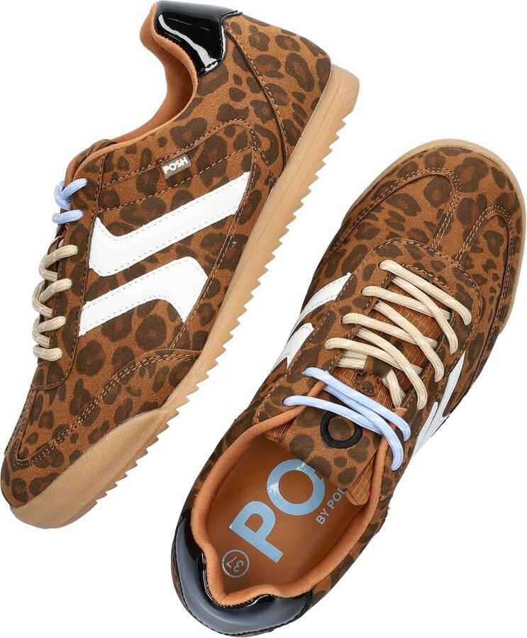 POSH by Poelman SKYE Dames Sneakers Bruin Met Dierenprint - Foto 6