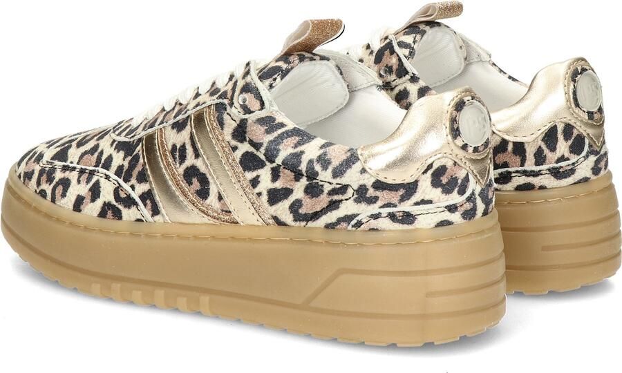 PS Poelman Anemone leren sneakers met panterprint beige - Foto 6