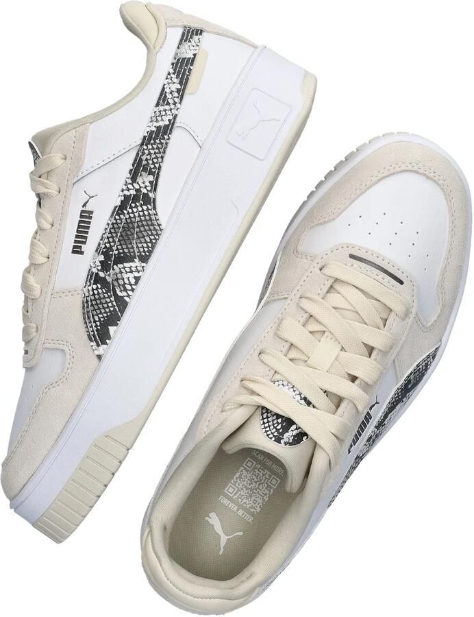 PUMA Carina Street Snake Chic Dames Sneakers White- Black-Alpine Snow - Foto 3
