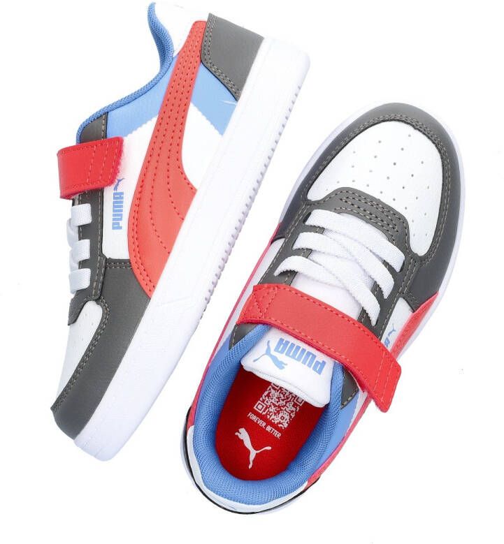 Puma Caven 2.0 Block sneakers wit rood blauw Jongens Meisjes Imitatieleer 33 - Foto 6