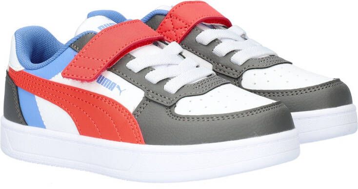 Puma Caven 2.0 Block sneakers wit rood blauw Jongens Meisjes Imitatieleer 33 - Foto 7
