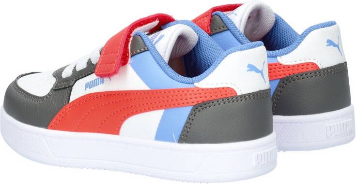 Puma Caven 2.0 Block sneakers wit rood blauw Jongens Meisjes Imitatieleer 33 - Foto 8