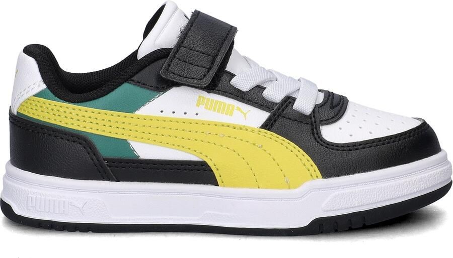 Puma Caven III Block imitatieleren sneakers zwart geel - Foto 4