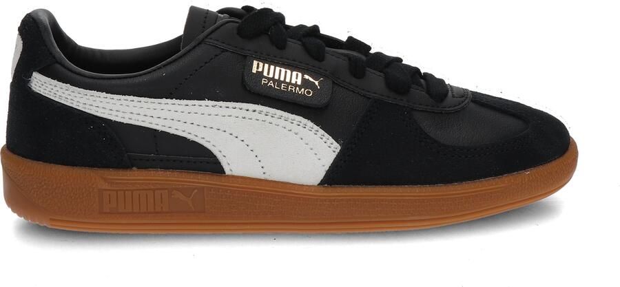 Puma Palermo Lth Black Feather Gray Gum Zwart Leer Lage sneakers Unisex - Foto 11