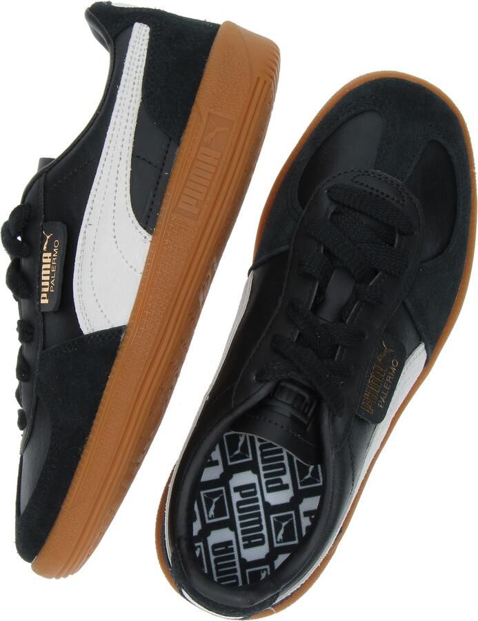 Puma Palermo Lth Black Feather Gray Gum Zwart Leer Lage sneakers Unisex - Foto 7