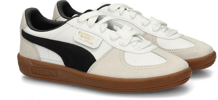 Puma Palermo Lth White Vapor Gray Gum Wit Leer Lage sneakers Unisex - Foto 18