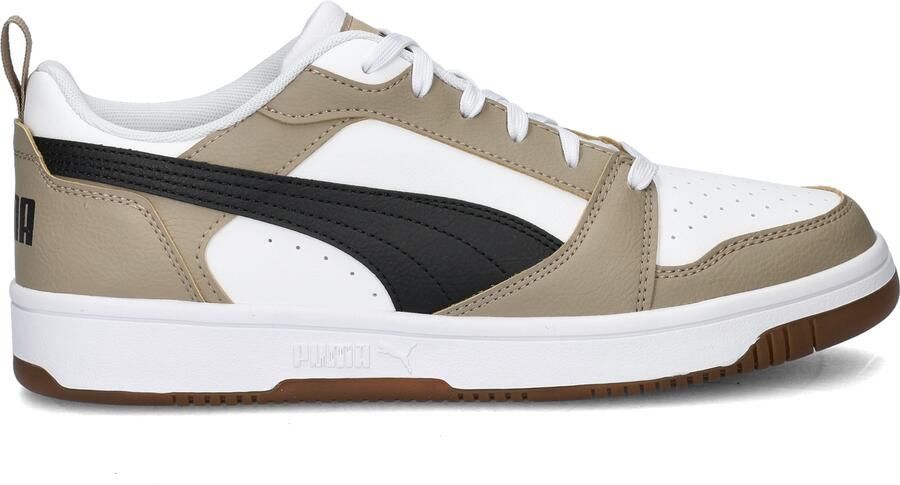 PUMA Rebound v6 Low Unisex Sneakers White- Black-Ice Coffee - Foto 4