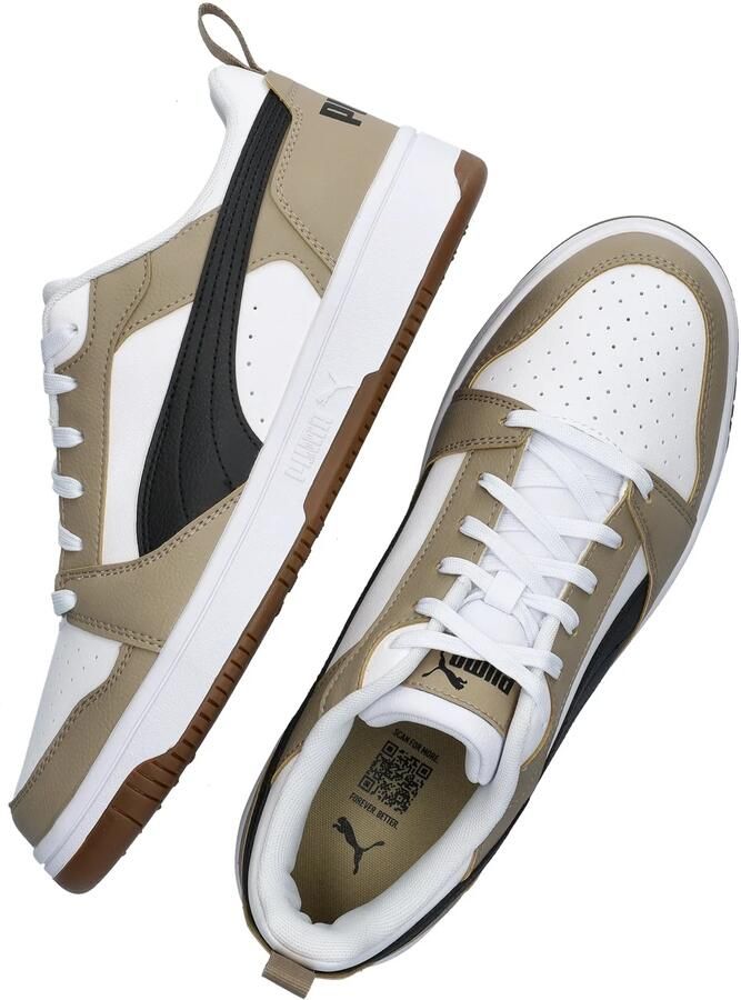 PUMA Rebound v6 Low Unisex Sneakers White- Black-Ice Coffee - Foto 5