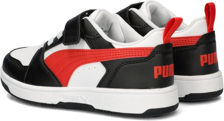 Puma Rebound v6 Low sneakers wit rood zwart Imitatieleer 33 - Foto 5