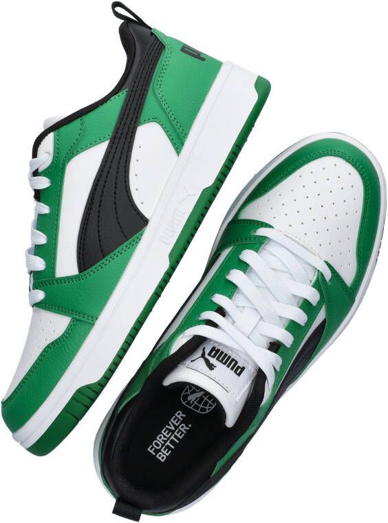Puma Rebound V6 Lo sneakers wit zwart groen Leer Meerkleurig 26 - Foto 13