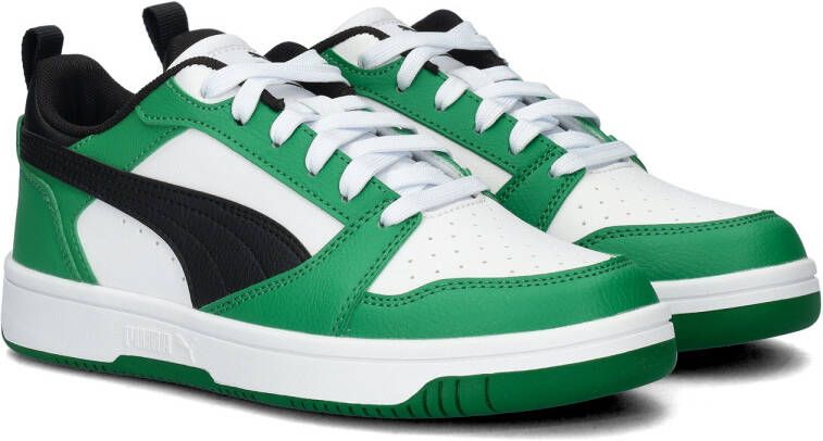 Puma Rebound V6 Lo sneakers wit zwart groen Leer Meerkleurig 26 - Foto 16