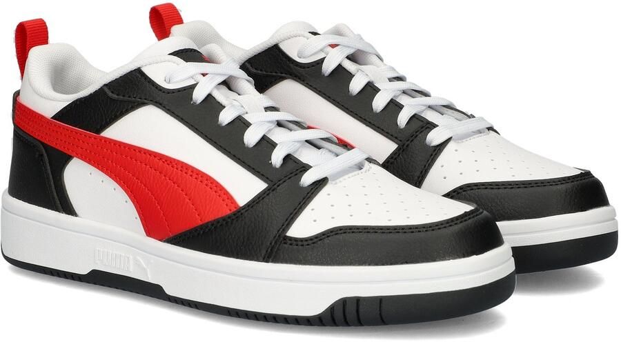 PUMA Rebound V6 Lo Jr Unisex Sneakers White-For All Time Red- Black - Foto 9