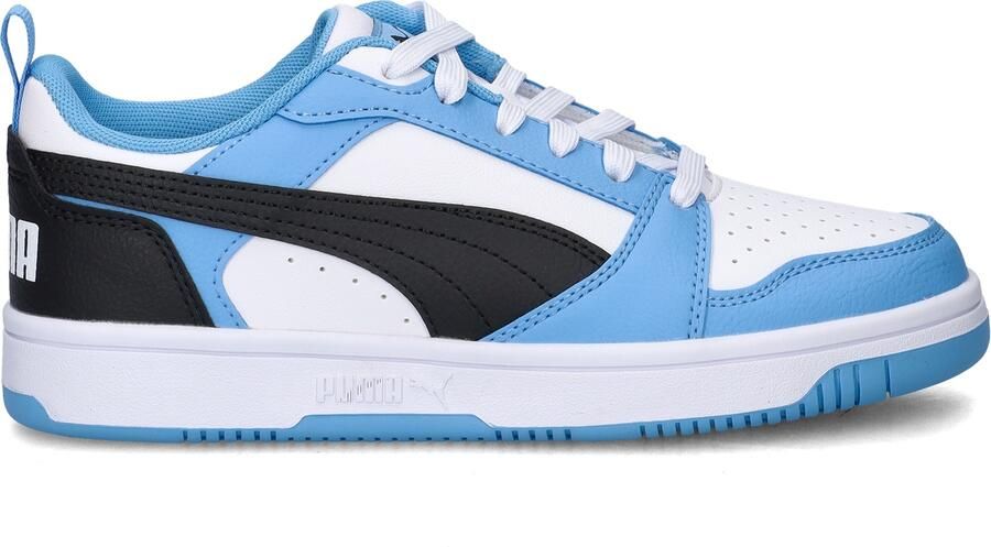 PUMA Rebound V6 Lo Jr Unisex Sneakers Team Light Blue- Black- White - Foto 2