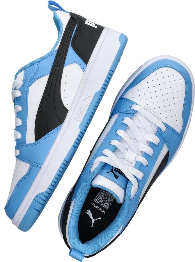 PUMA Rebound V6 Lo Jr Unisex Sneakers Team Light Blue- Black- White - Foto 3