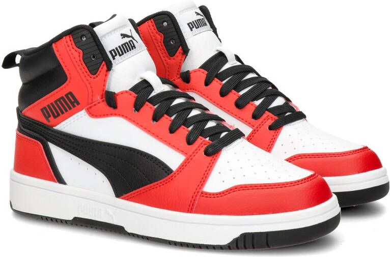 Puma Rebound V6 Mid Jr White Black for All Time Red Fashion sneakers Schoenen weiß maat: 37.5 beschikbare maaten:36 37.5 38.5 39 - Foto 9