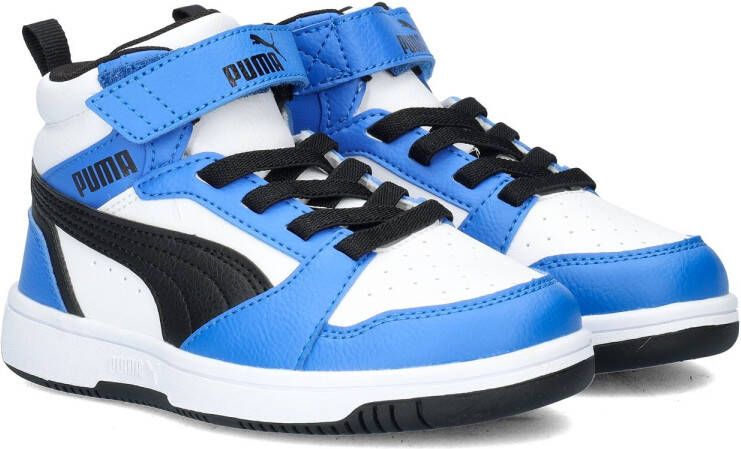 Puma Rebound v6 Mid V6 Mid sneakers wit zwart blauw Jongens Meisjes Imitatieleer 35 - Foto 7