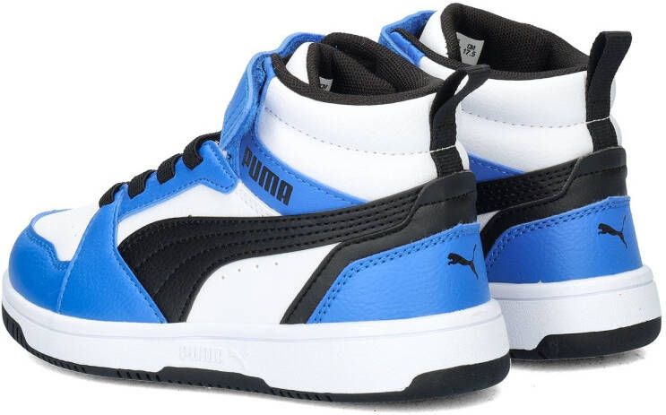Puma Rebound v6 Mid V6 Mid sneakers wit zwart blauw Jongens Meisjes Imitatieleer 35 - Foto 6