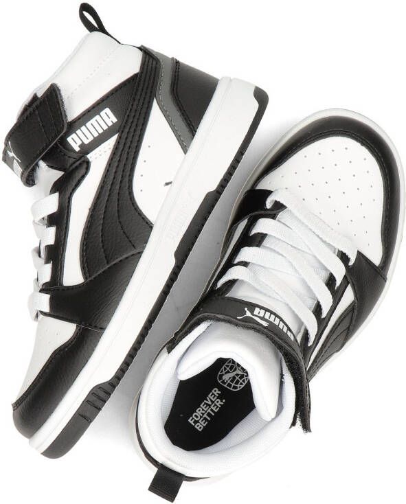 Puma Rebound V6 Mid sneakers wit zwart Imitatieleer Meerkleurig 32 5 - Foto 8