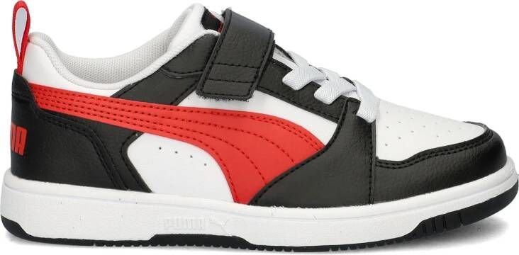 Puma Rebound v6 Low sneakers wit rood zwart Imitatieleer 33 - Foto 6
