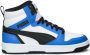 Puma Rebound v6 Mid V6 Mid sneakers wit zwart kobaltblauw Imitatieleer 35.5 - Thumbnail 3