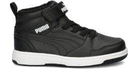 Puma Rebound V6 Mid sneaker zwart wit Jongens Meisjes Imitatieleer 36 Sneakers