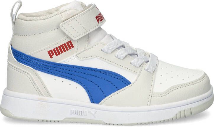 PUMA Rebound V6 Mid AC+ PS Unisex Sneakers White-Vivid Blue-Feather Gray - Foto 4