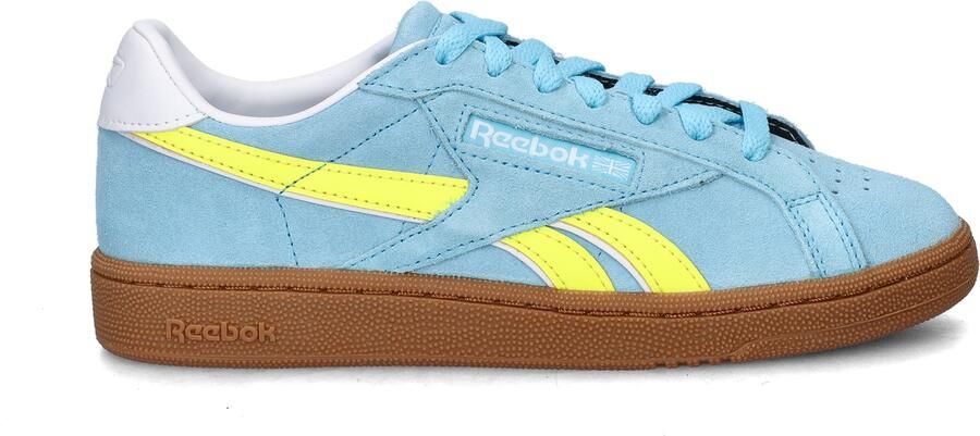 Reebok CLUB C GROUNDS UK Blauw SOLAR ACID YELLOW GUM Dames Sneakers Blauw - Foto 3