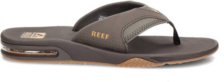 Reef Fanning teenslippers met flesopener in de zool donkerbruin