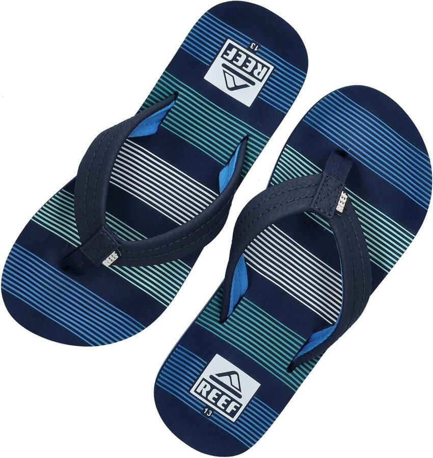 Reef Kids Ahideep Sea Stripes Slippers Blauw - Foto 7