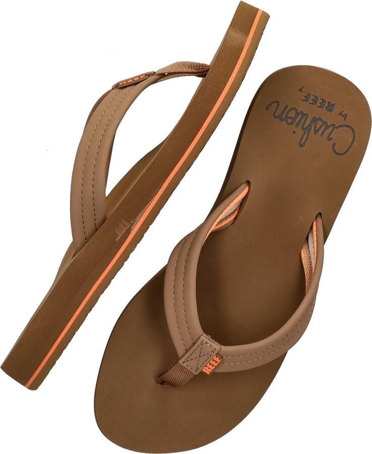 Reef Cushion Breezetan Smoothie Dames Slippers Cognac - Foto 4