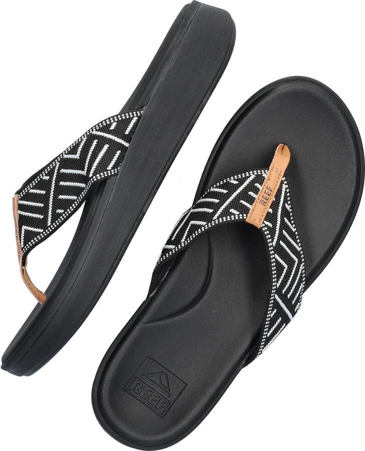 Reef CUSHION CLOUD TX BLACK GEO Dames Slippers black geo - Foto 3