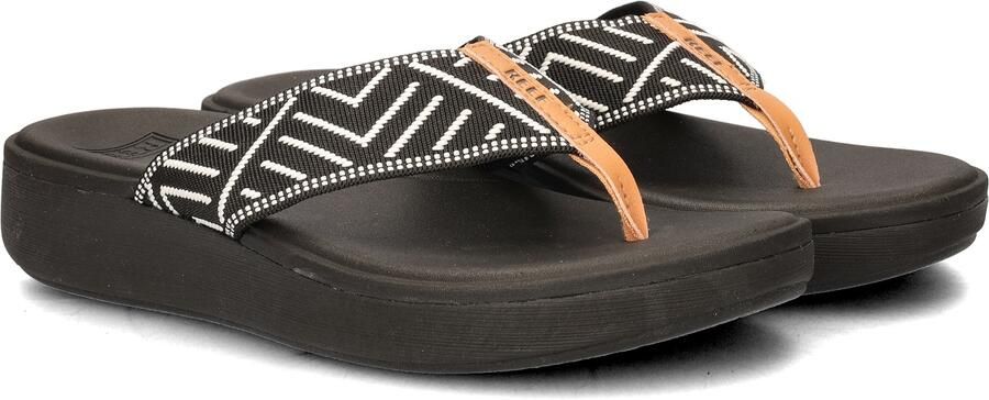 Reef CUSHION CLOUD TX BLACK GEO Dames Slippers black geo - Foto 5