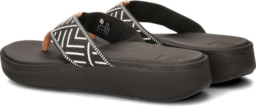 Reef CUSHION CLOUD TX BLACK GEO Dames Slippers black geo - Foto 4