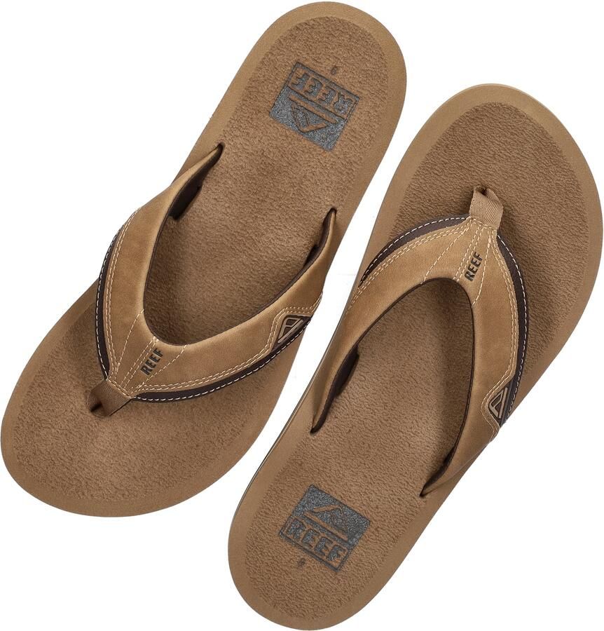 Bruin Tinten Cushion Teenslippers Zomer slippers Heren Cognac - Foto 6