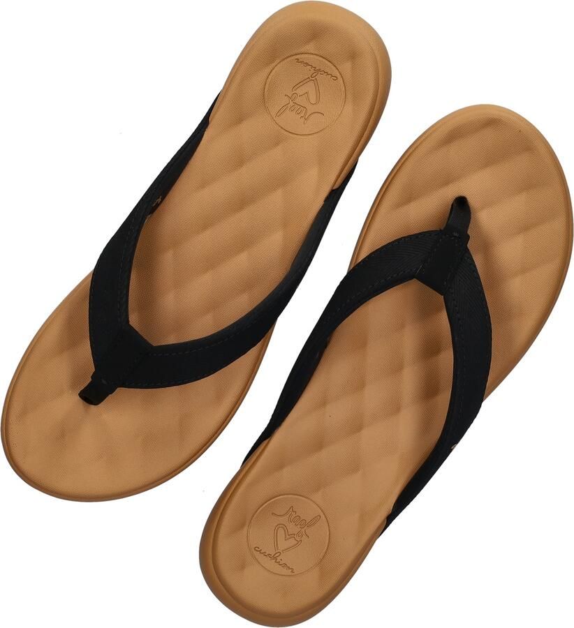 Reef CUSHION HARMONY BLACK TAN Dames Slippers black tan - Foto 4