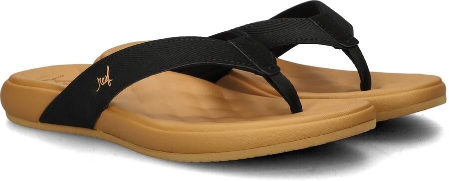 Reef CUSHION HARMONY BLACK TAN Dames Slippers black tan - Foto 5