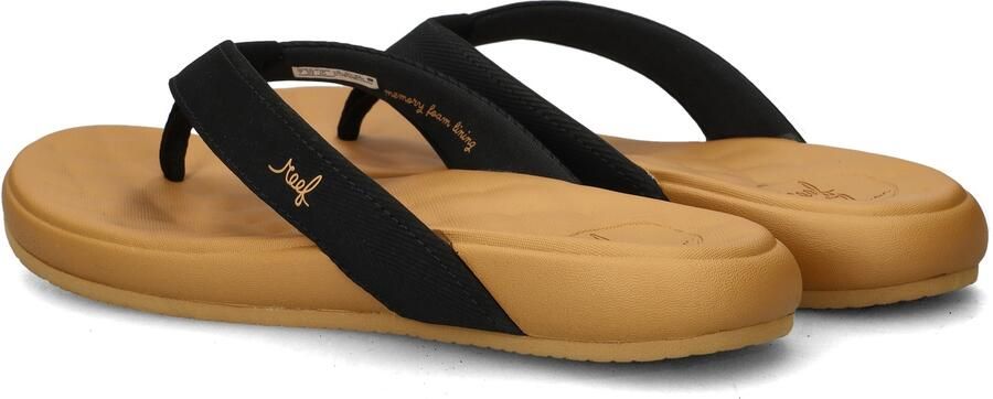 Reef CUSHION HARMONY BLACK TAN Dames Slippers black tan - Foto 6