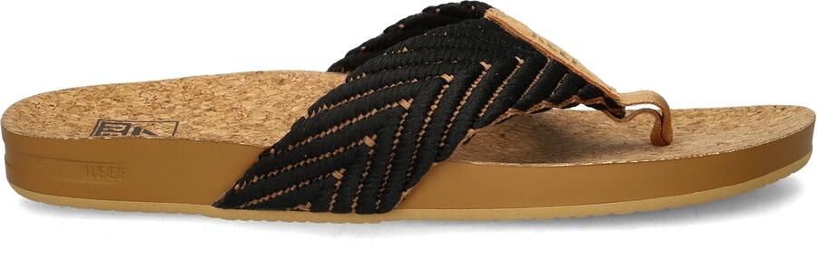 Reef Cushion Strand Dames Slippers Black Natural - Foto 5