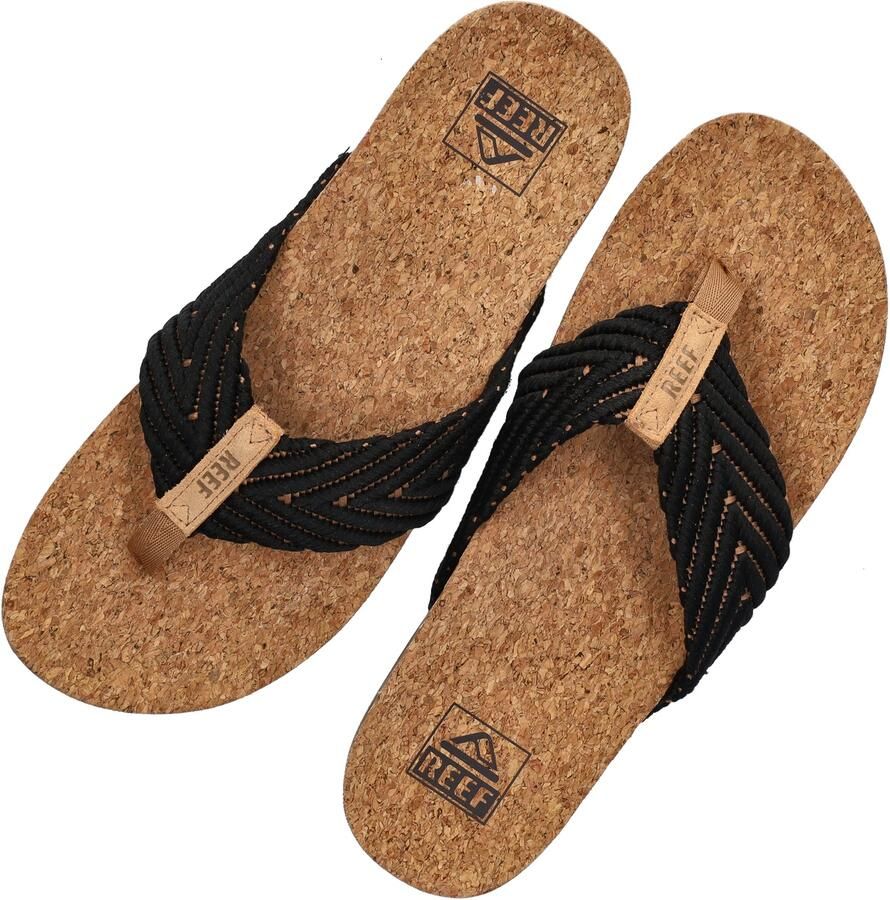 Reef Cushion Strand Dames Slippers Black Natural - Foto 6