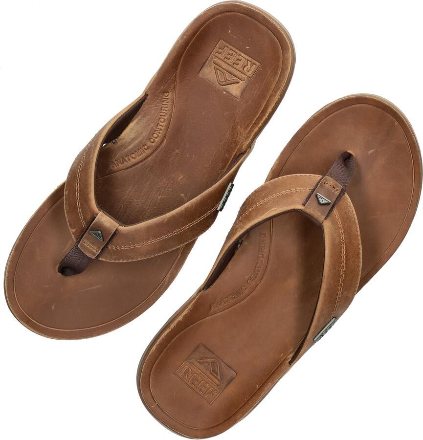 Reef Leather Offshore Heren Teenslippers Cj9057 Kleur Bruin - Foto 11