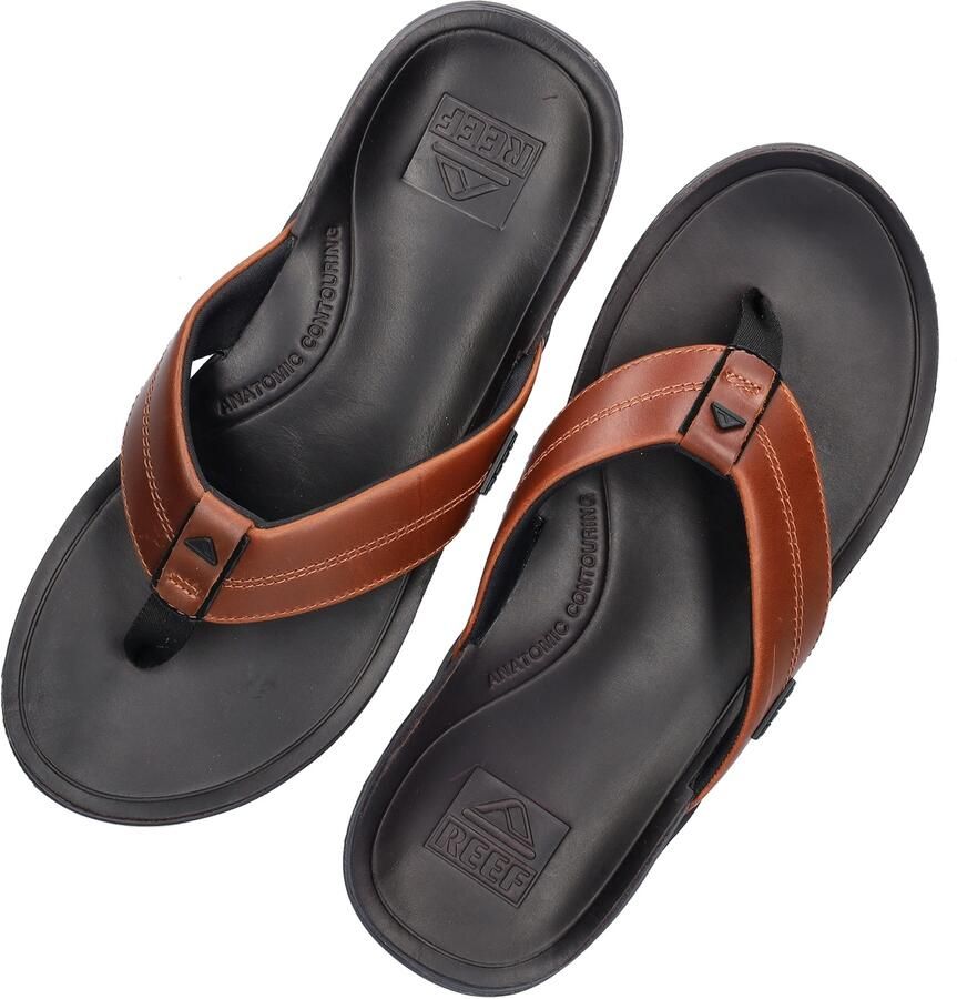 Reef Leather Offshore Copper dark brown tan Schoenen Slippers - Foto 8