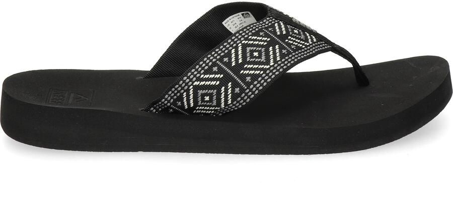 Reef Spring Woven Black White Dames Slippers Zwart Wit - Foto 3