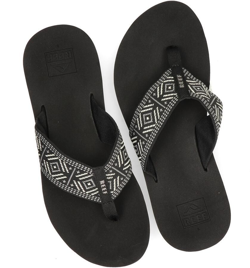 Reef Spring Woven Black White Dames Slippers Zwart Wit - Foto 4