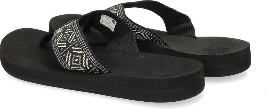 Reef Spring Woven Black White Dames Slippers Zwart Wit - Foto 5