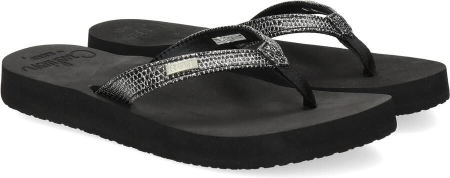 Reef Star Cushion Sassyblack Silver Dames Slippers Zwart Zilver - Foto 13