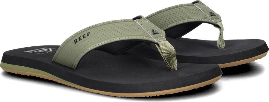 Reef The layback Black Olive Heren Slippers Teenslippers Groen - Foto 7