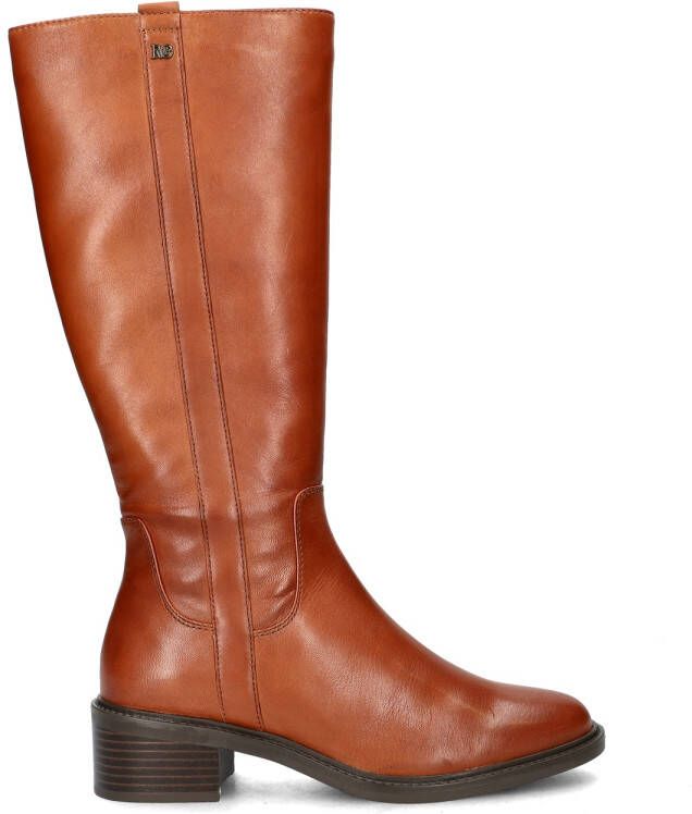 Regarde le ciel Moira gevoerde leren laarzen cognac - Foto 5