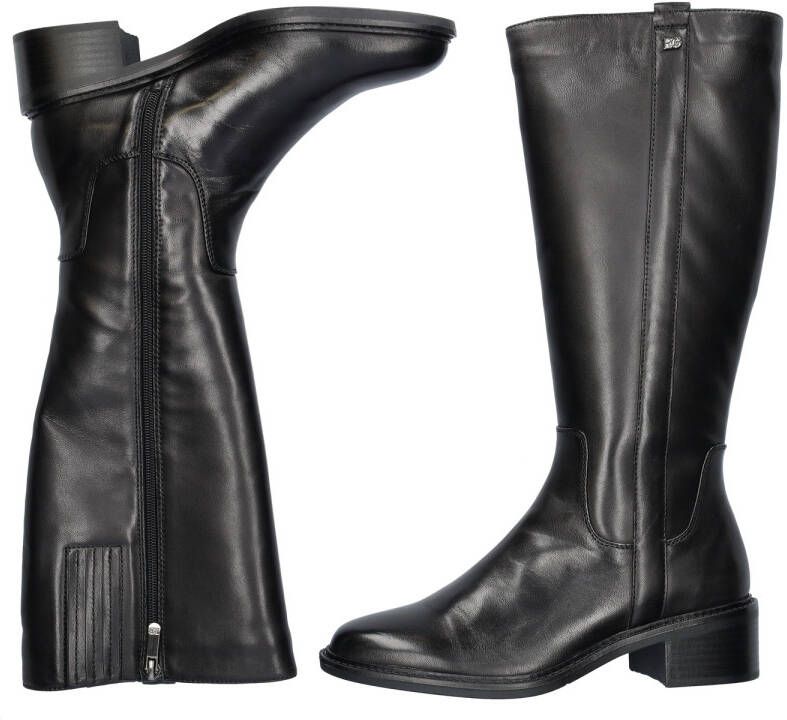 Regarde le ciel Moira gevoerde leren laarzen zwart - Foto 2